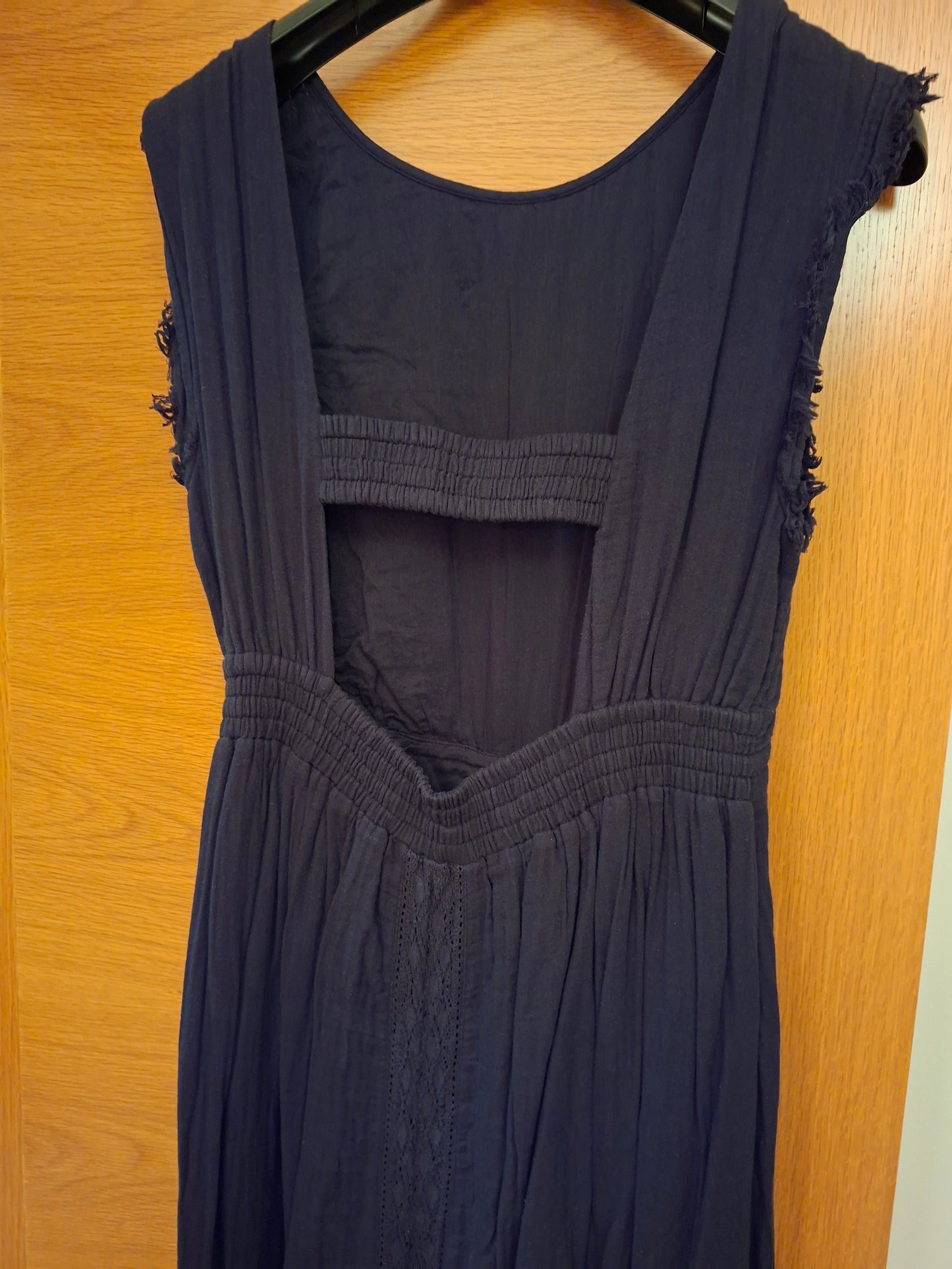 Black backless dress