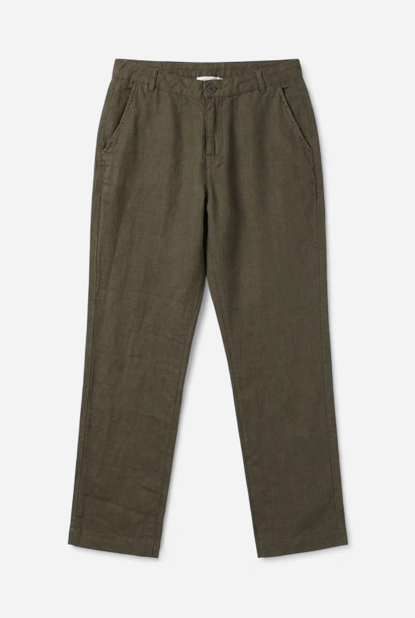 Pantalon en lin vert