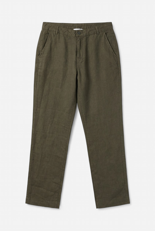 Pantalón lino  verde