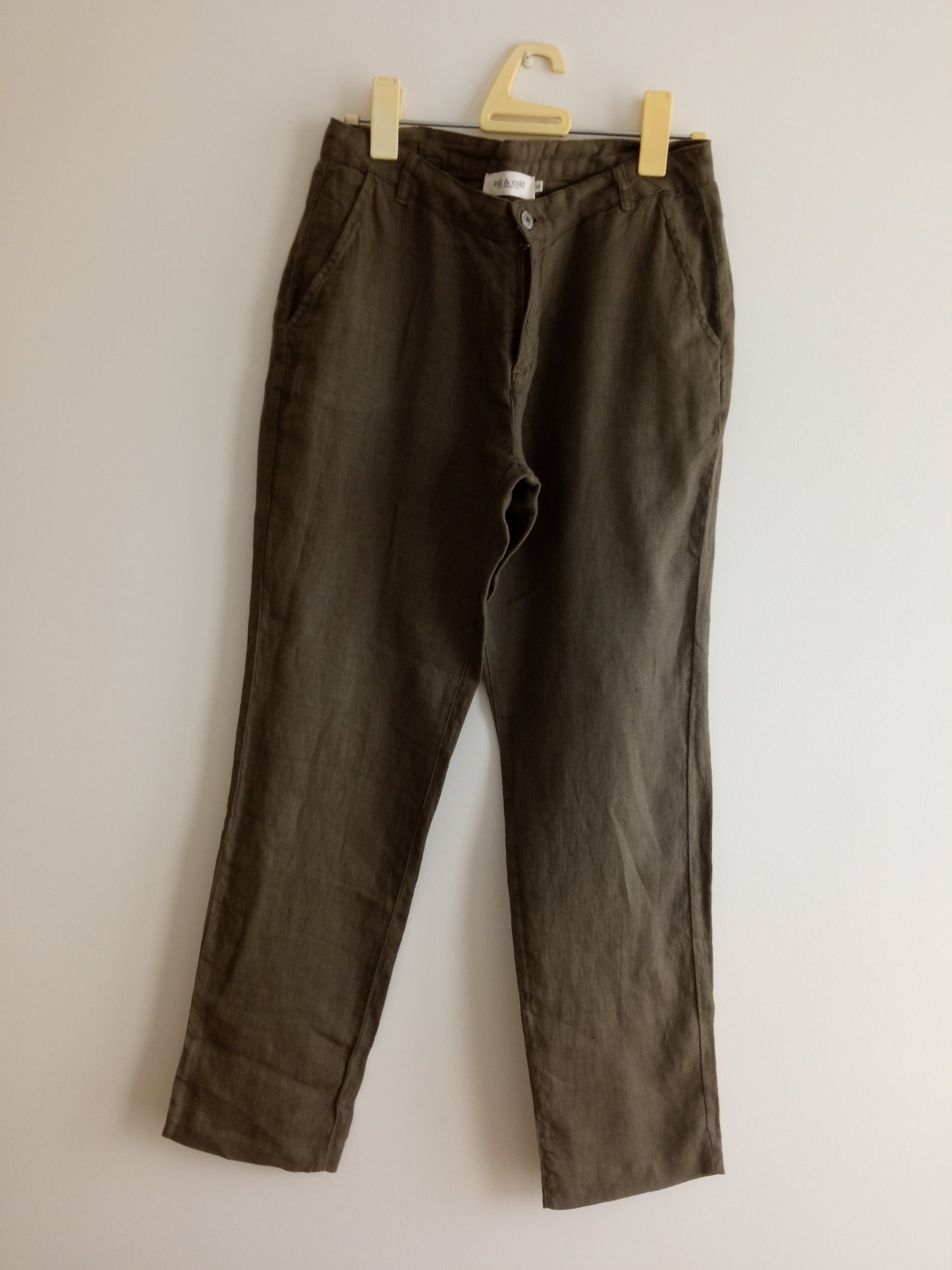 Pantalon en lin vert