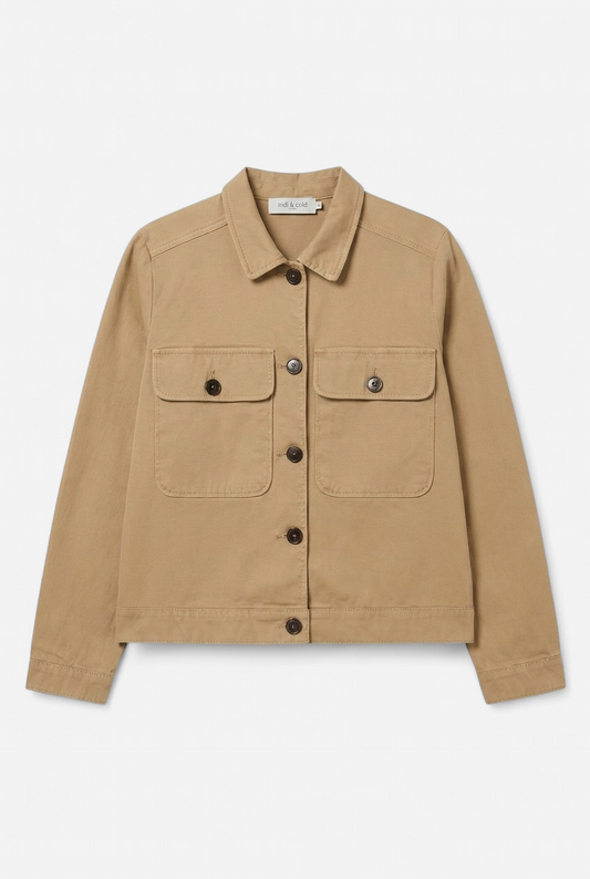 Cazadora loneta beige