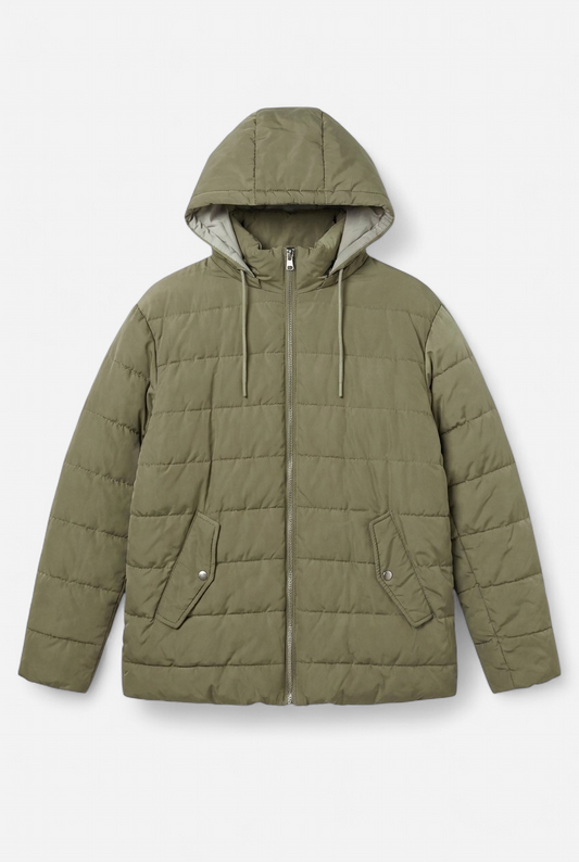 Cazadora plumas beige