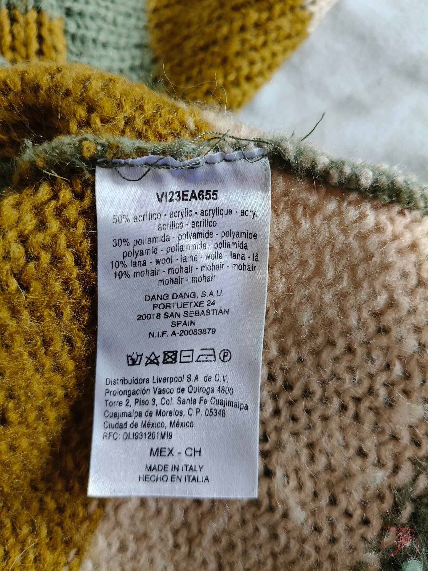 Pull en laine à rayures