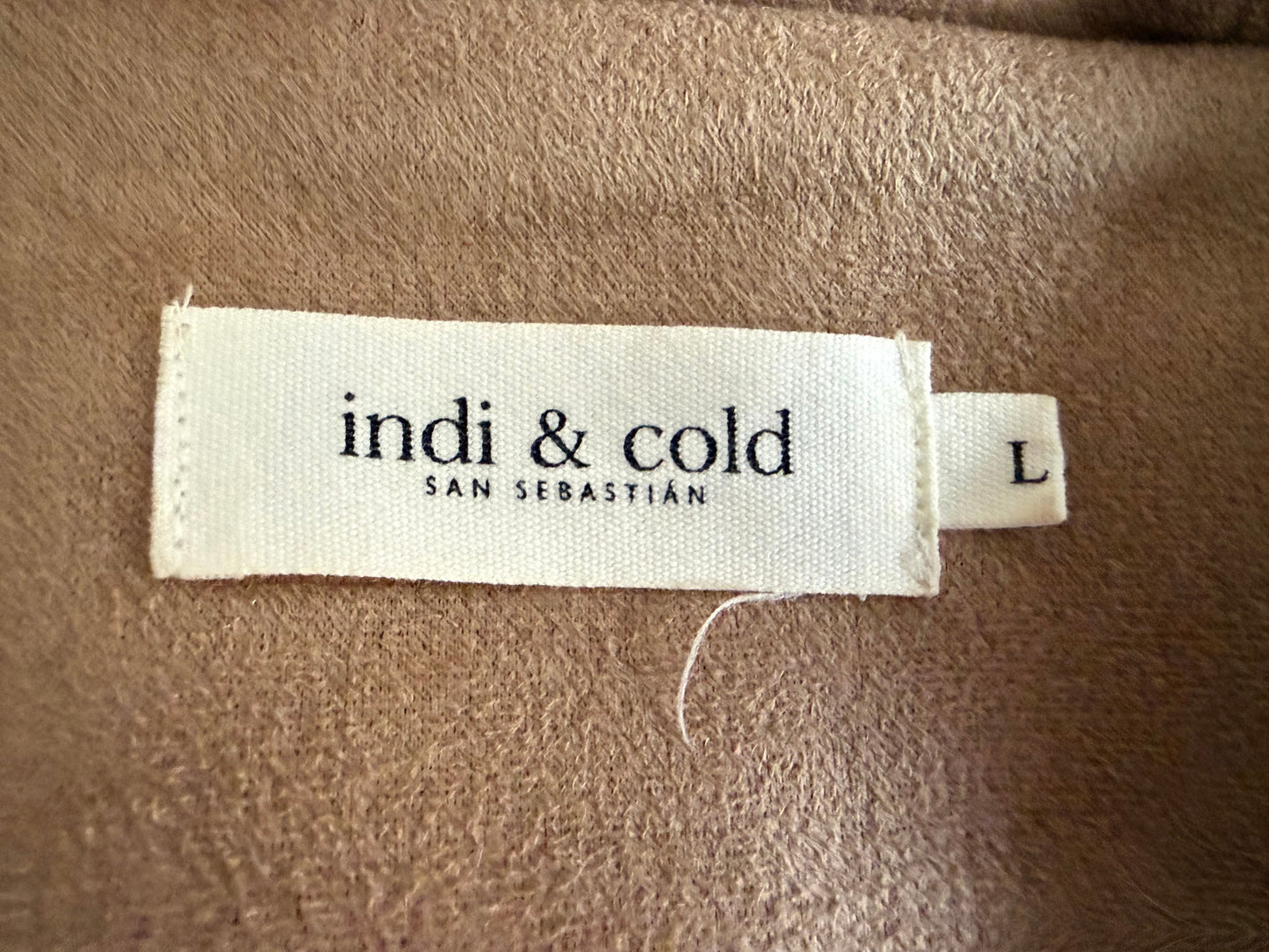 Faux fur parka with hood size L