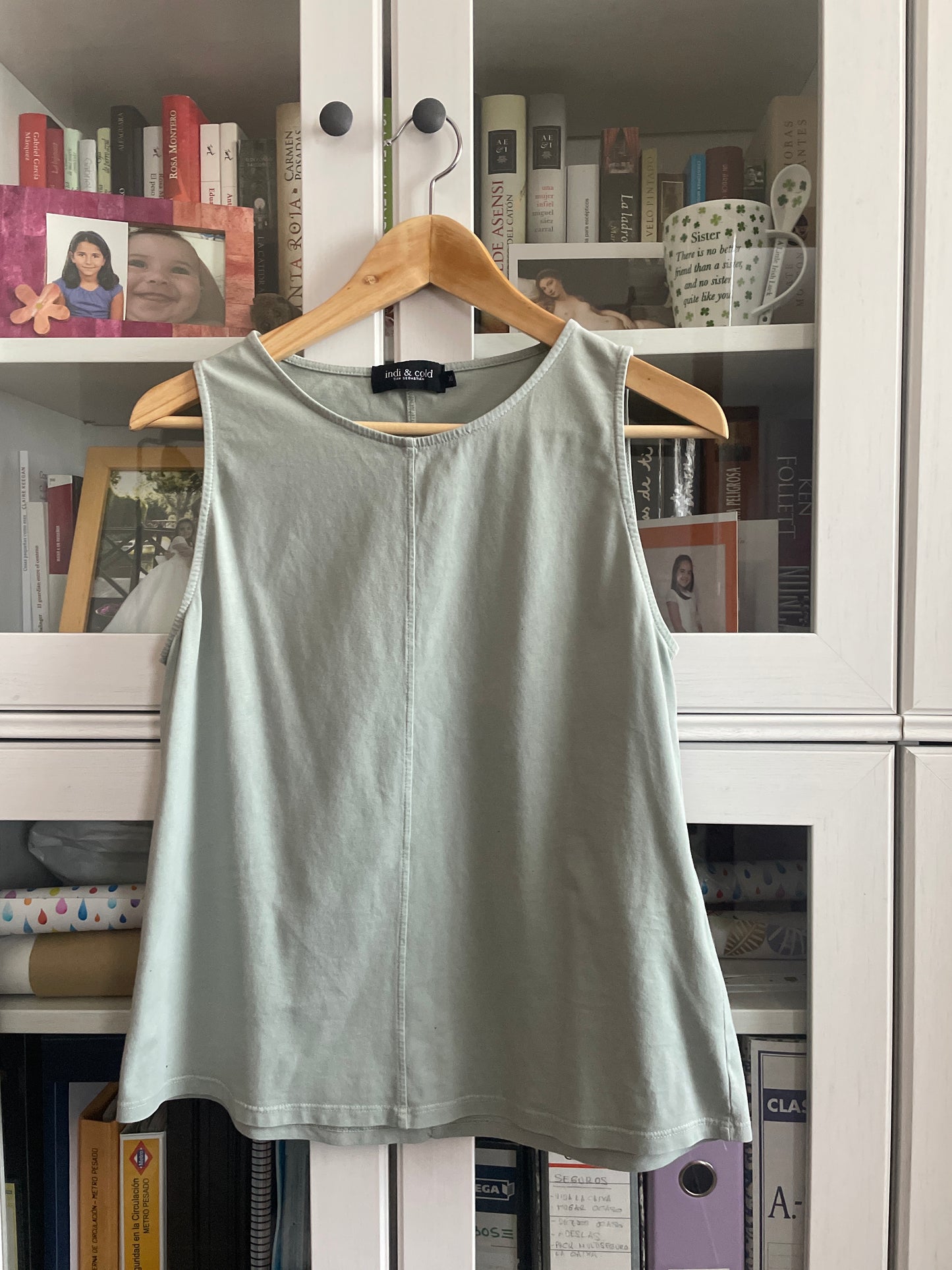 Aqua green tank top