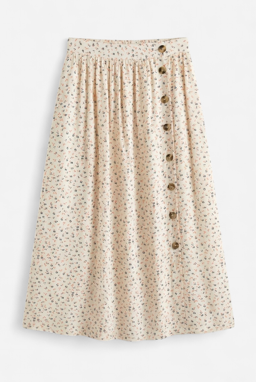 Falda midi verano multicolor