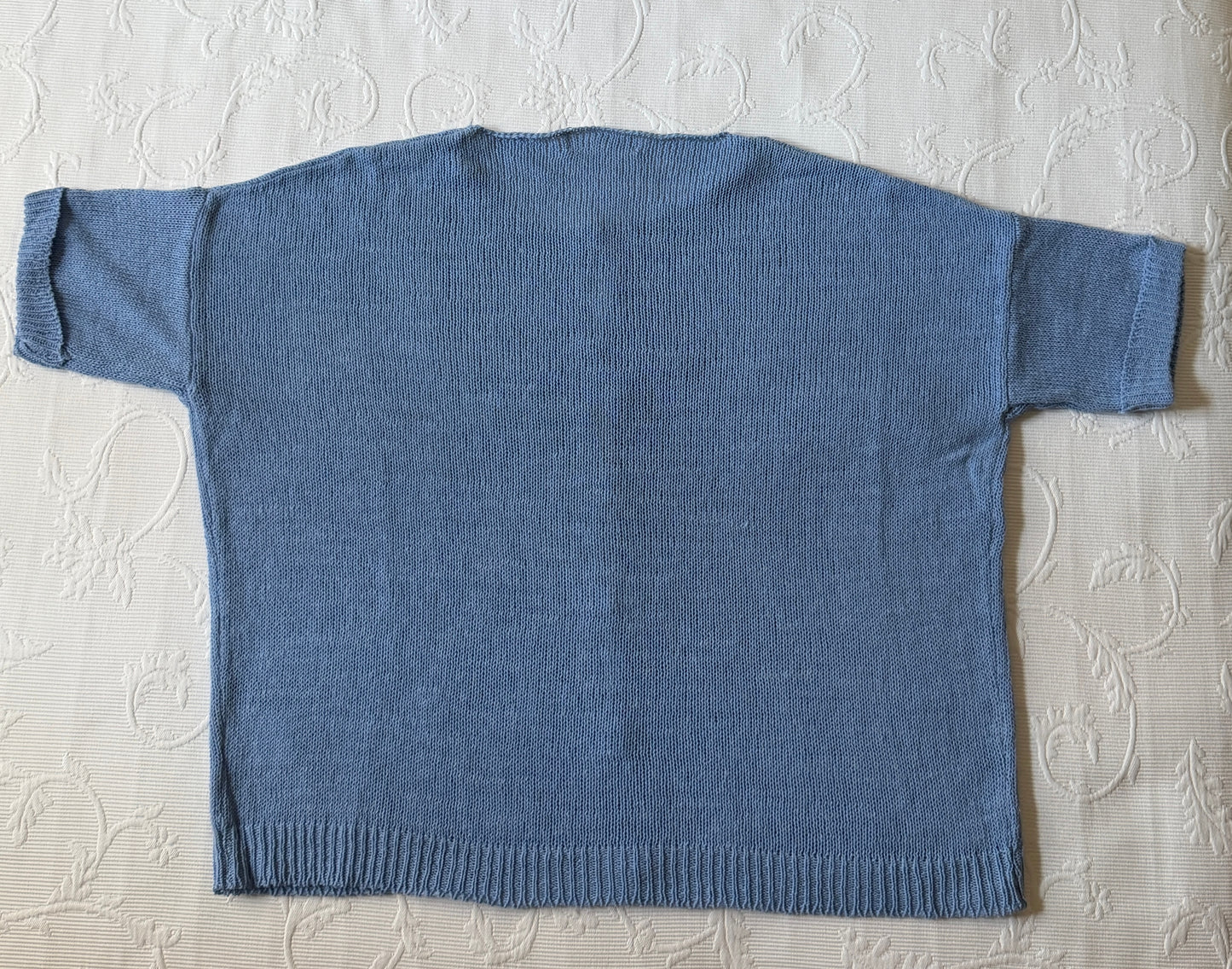 Veste bleu à manches courtes 100 % lin recyclé