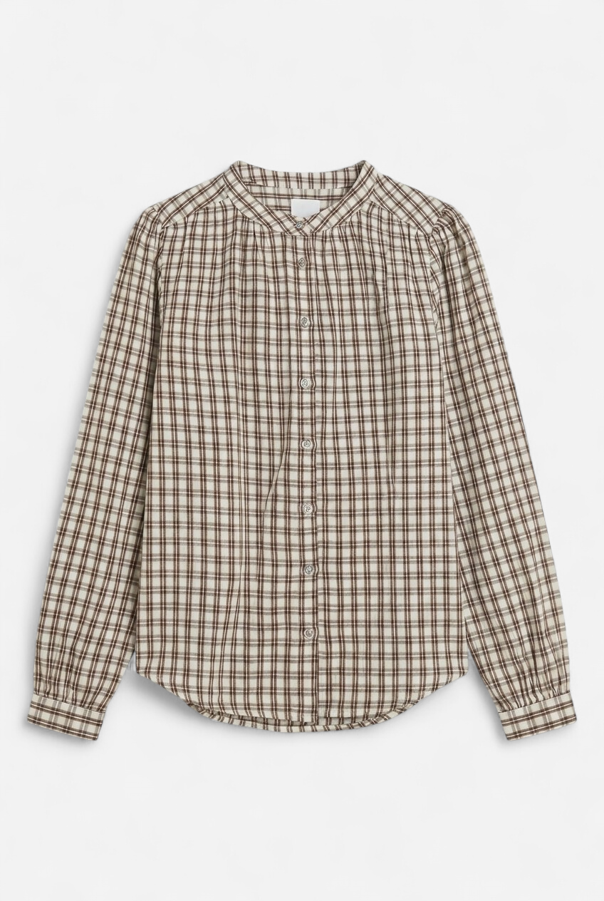 Chemise à carreaux romantique