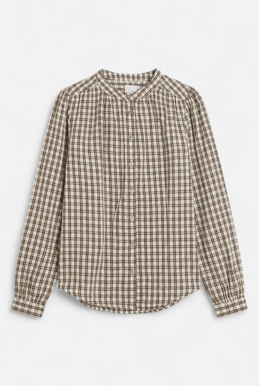 Camisa cuadros romántica