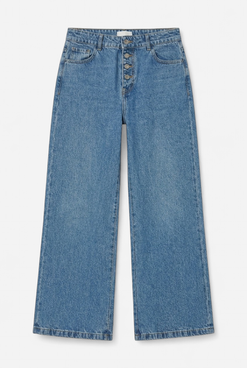 Vaquero culotte botones