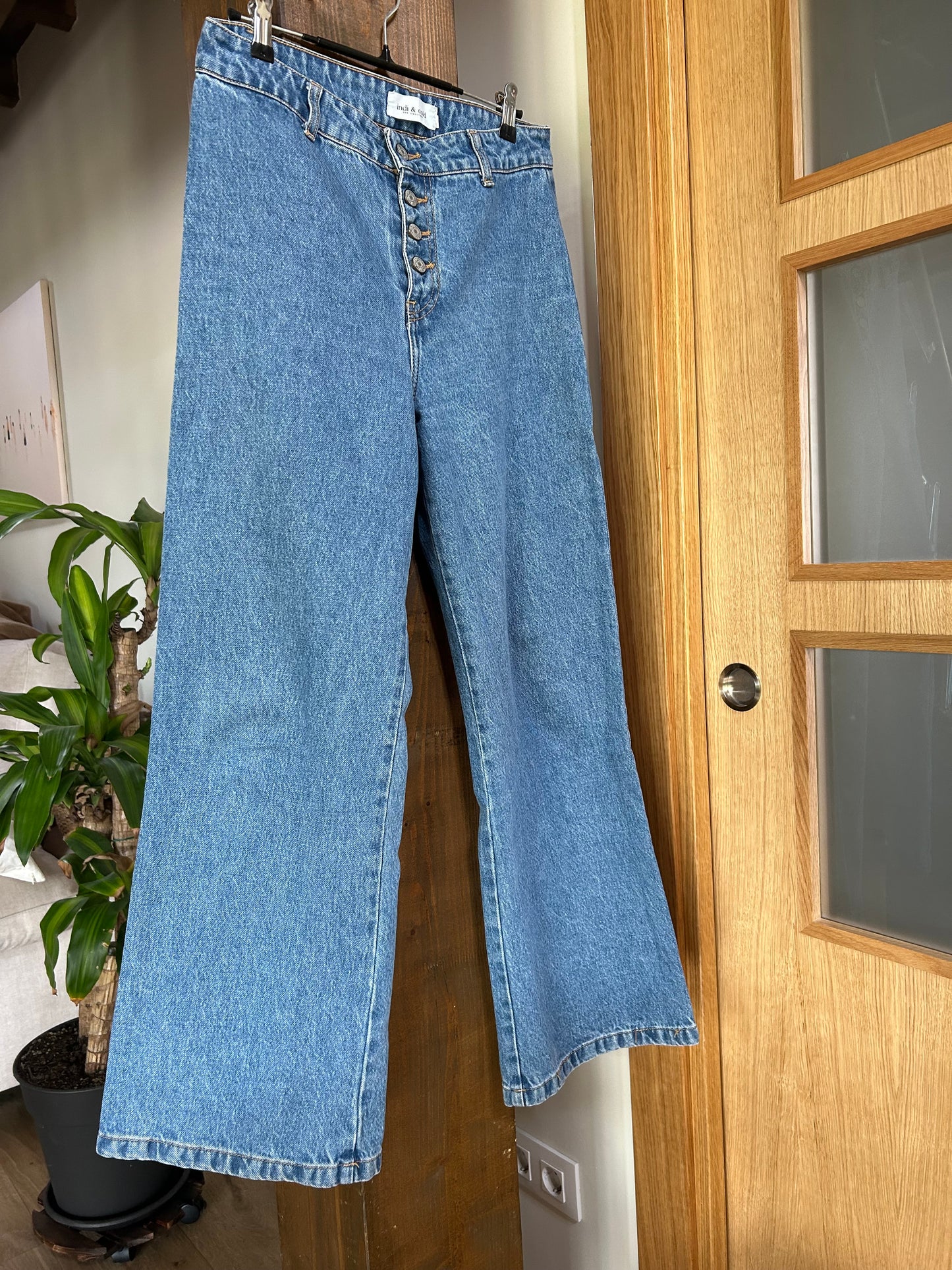 Vaquero culotte botones