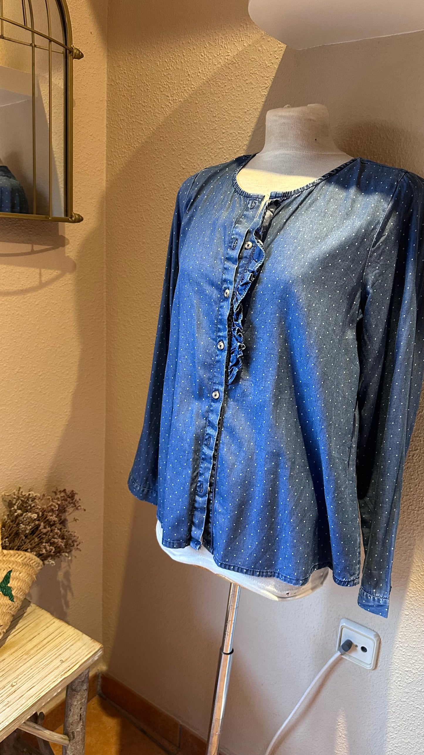 Chemise western à petits pois
