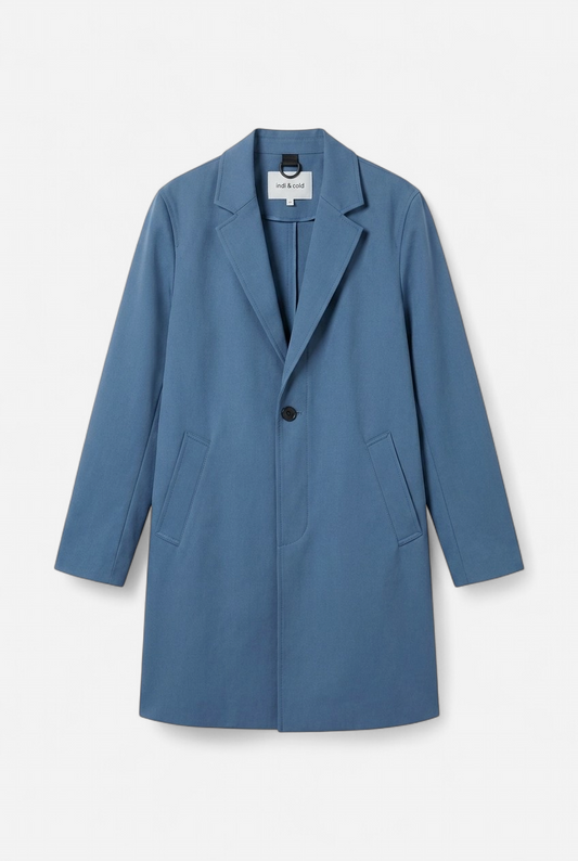 Gabardina tres cuartos azul klein