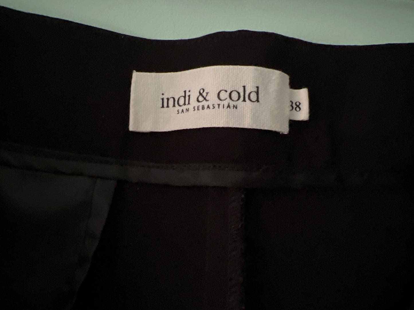 Black fluid dress pants with back slits