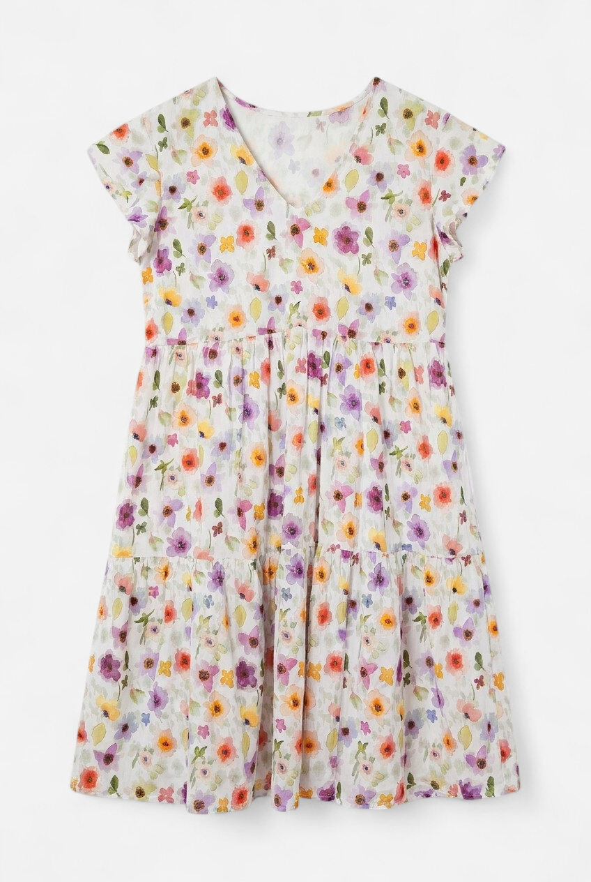 watercolor dress
