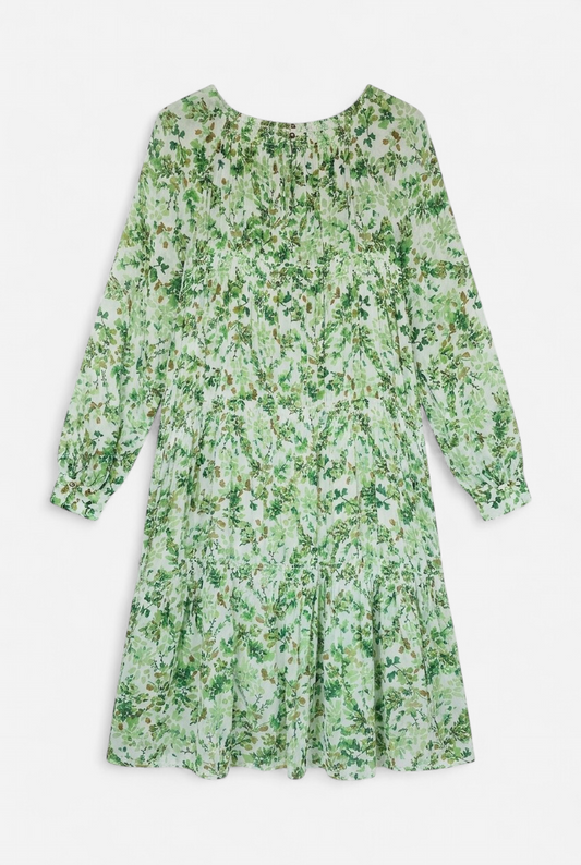 Vestido engomado de flores