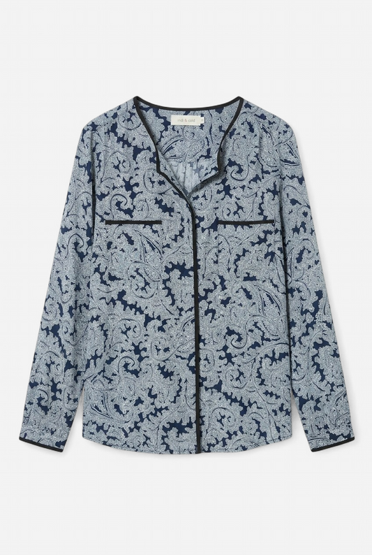 Camisa cachemire azul