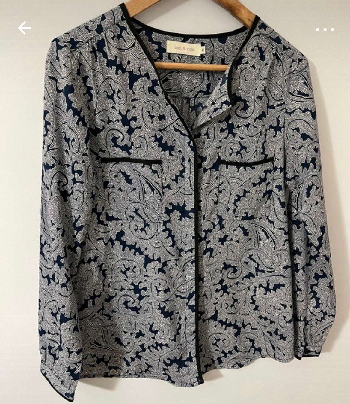 Chemise cachemire bleu