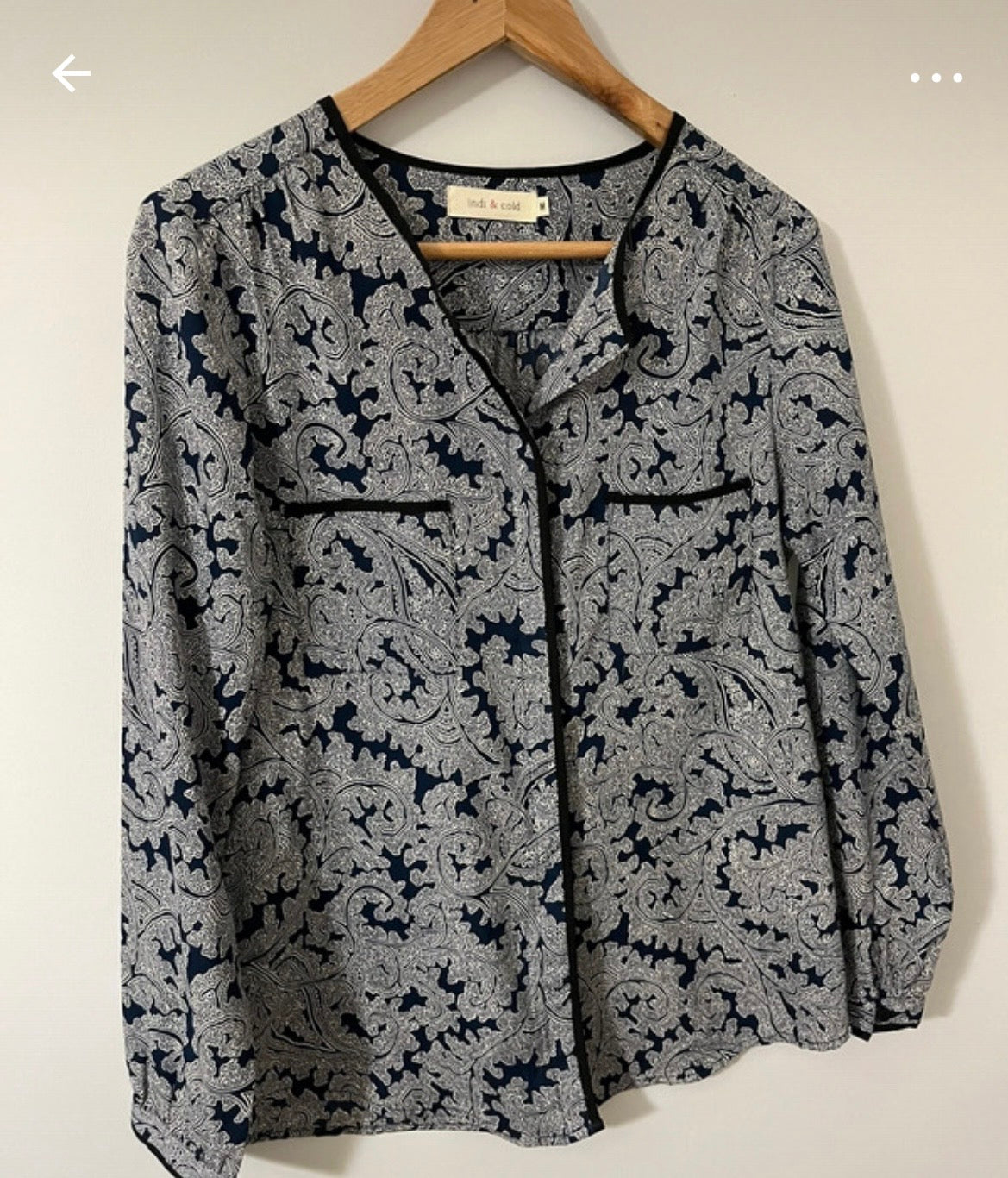 Chemise cachemire bleu