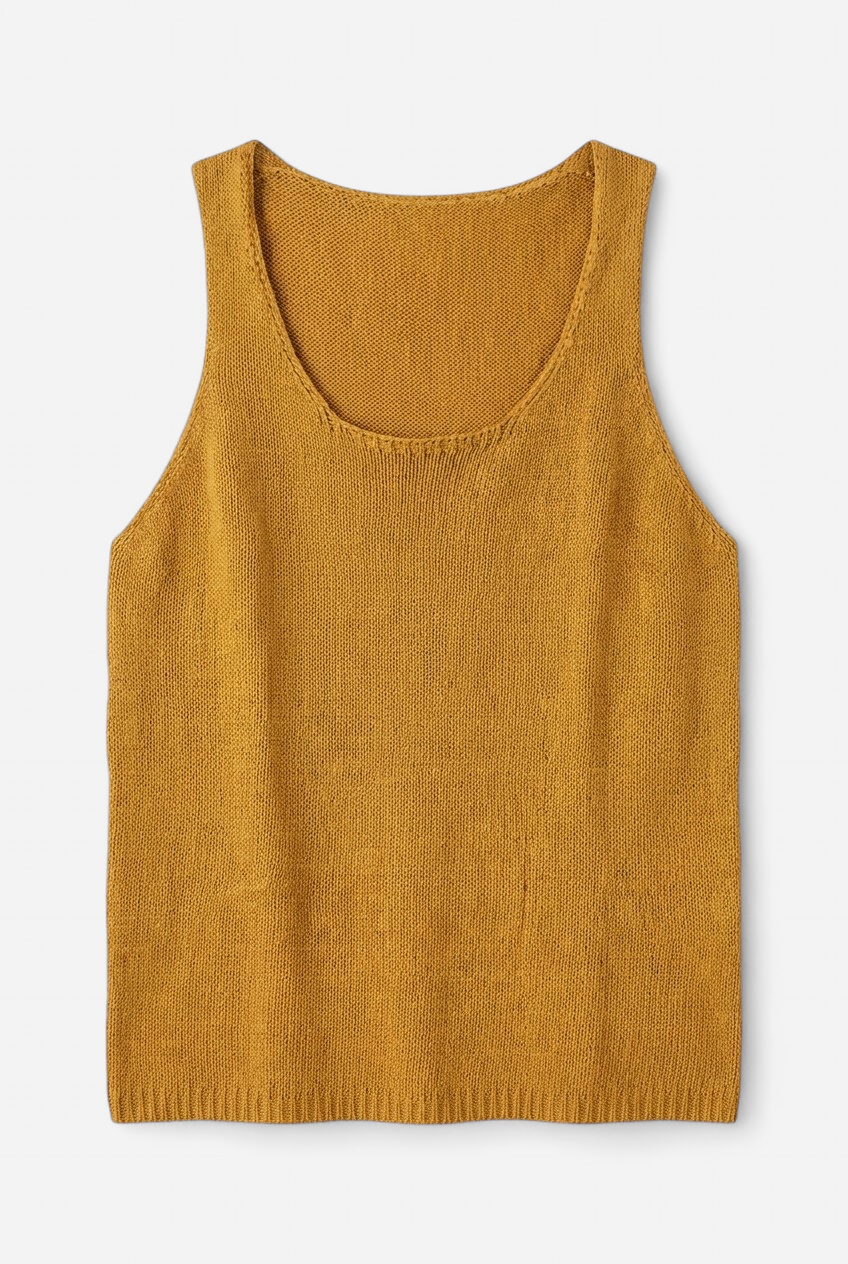 Brown knit T-shirt
