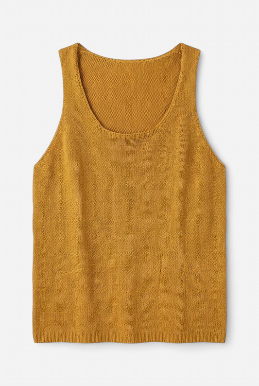 T-shirt en maille marron