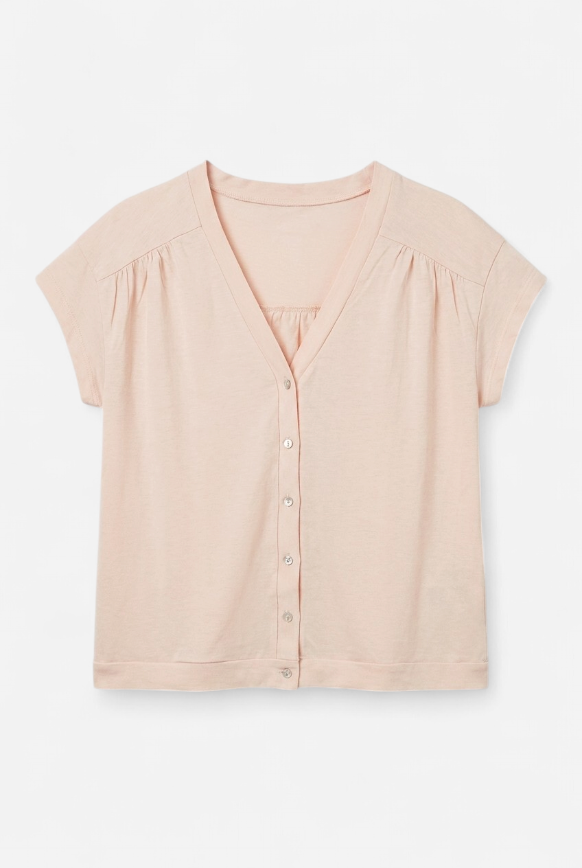 Camiseta color salmón pastel
