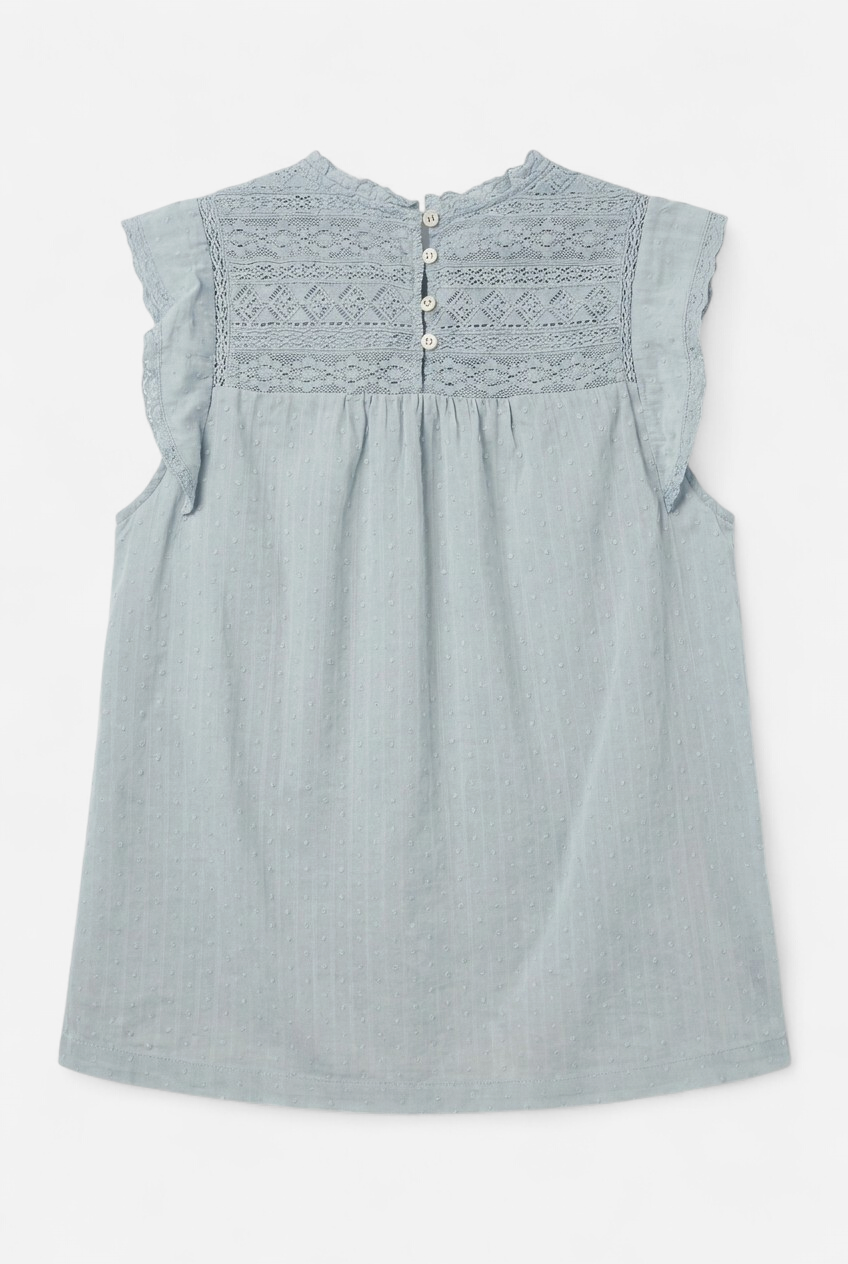Blouse romantique plumetis brodée