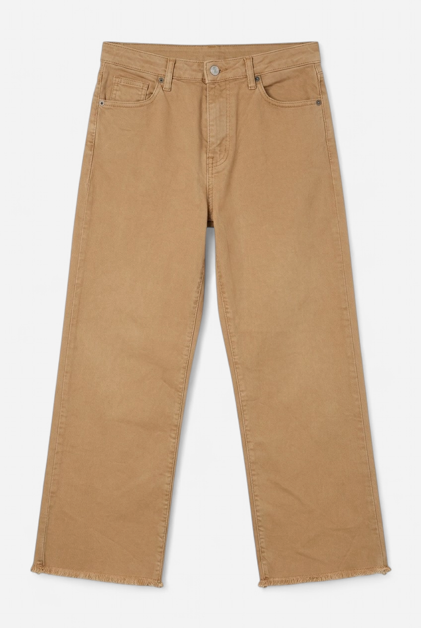 Pantalon droit en coton à 5 poches