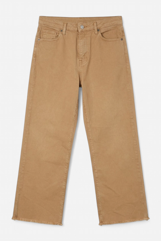 Pantalon droit en coton à 5 poches