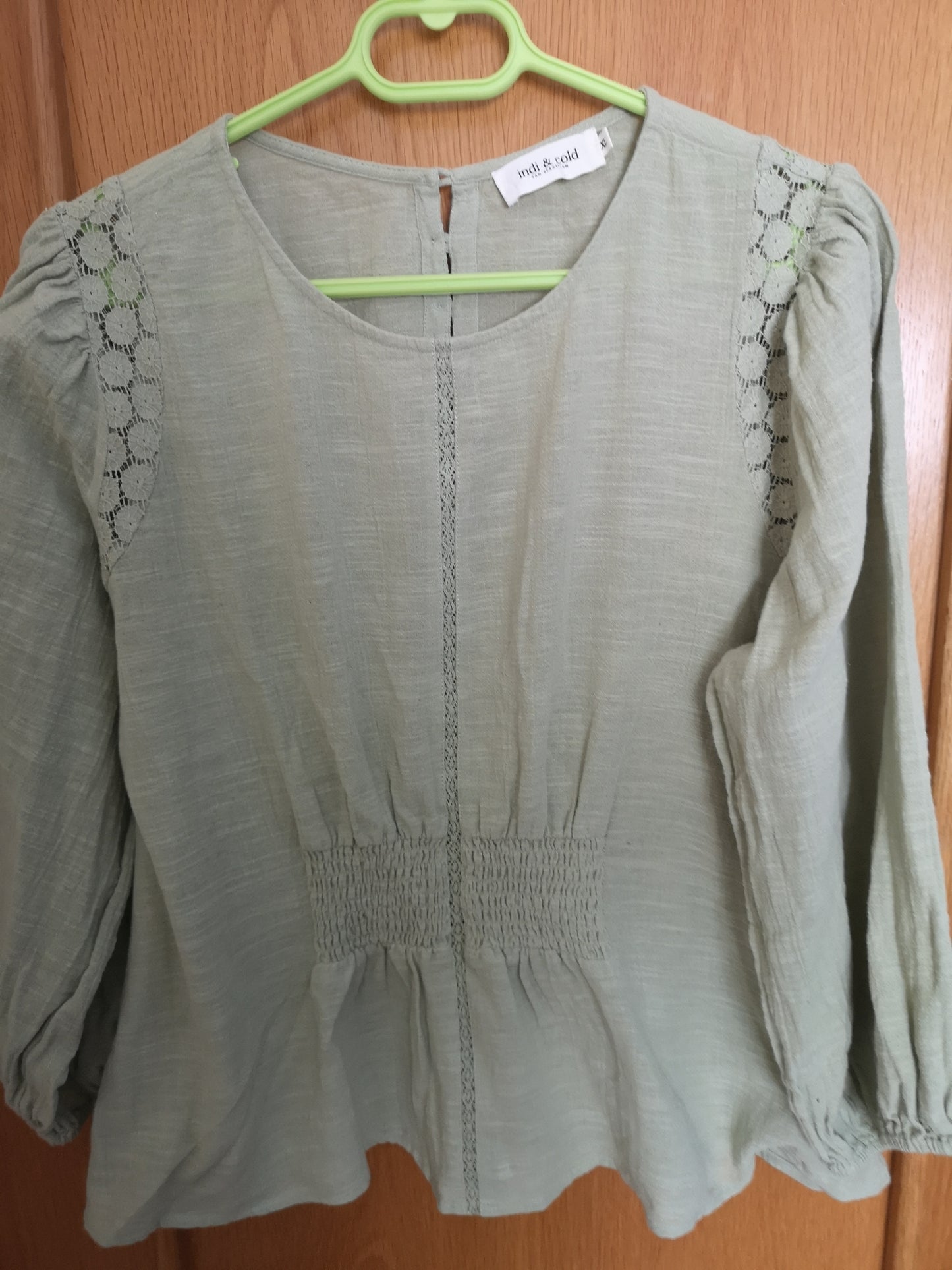 Blouse romantique verte