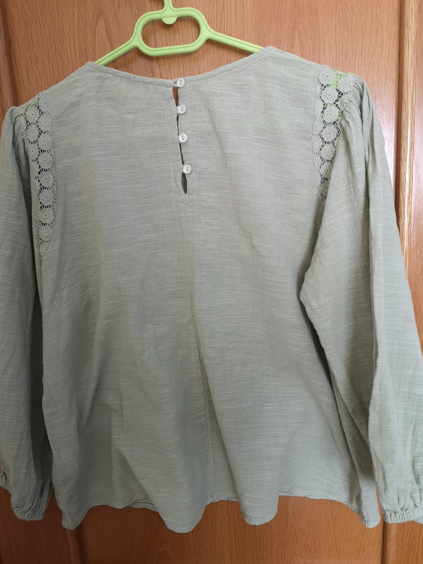 Blouse romantique verte