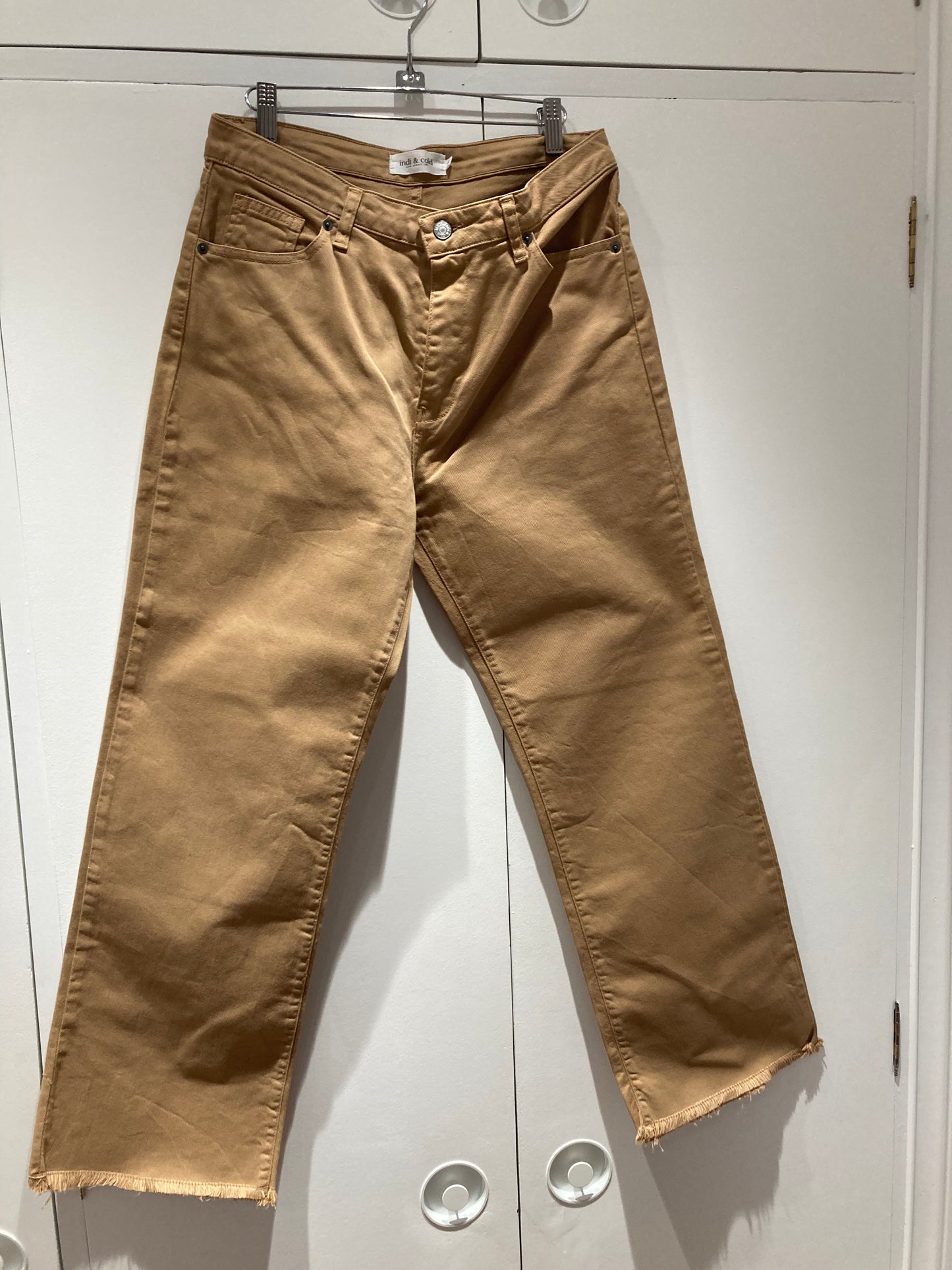 Pantalon droit en coton à 5 poches