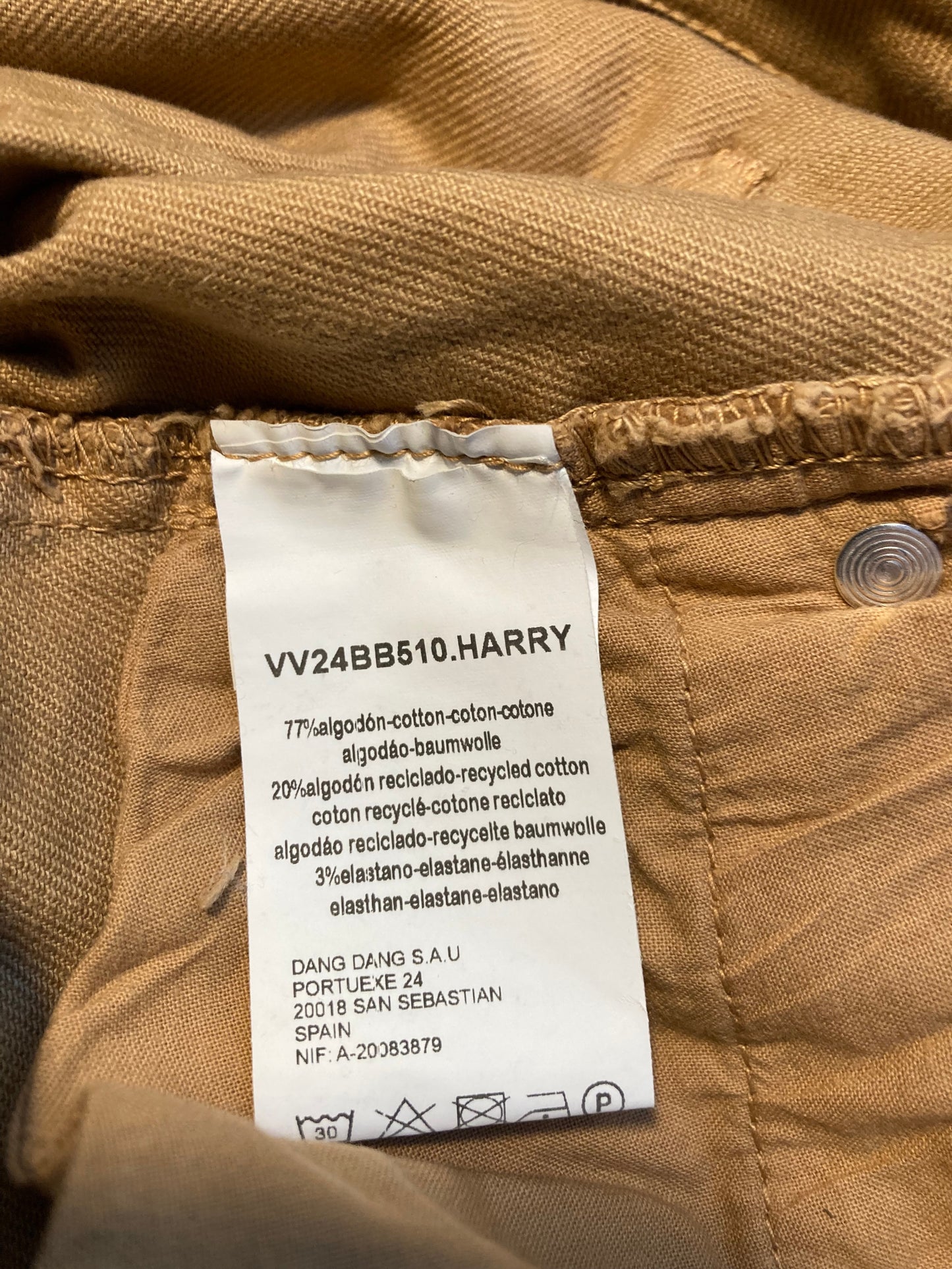 Pantalon droit en coton à 5 poches