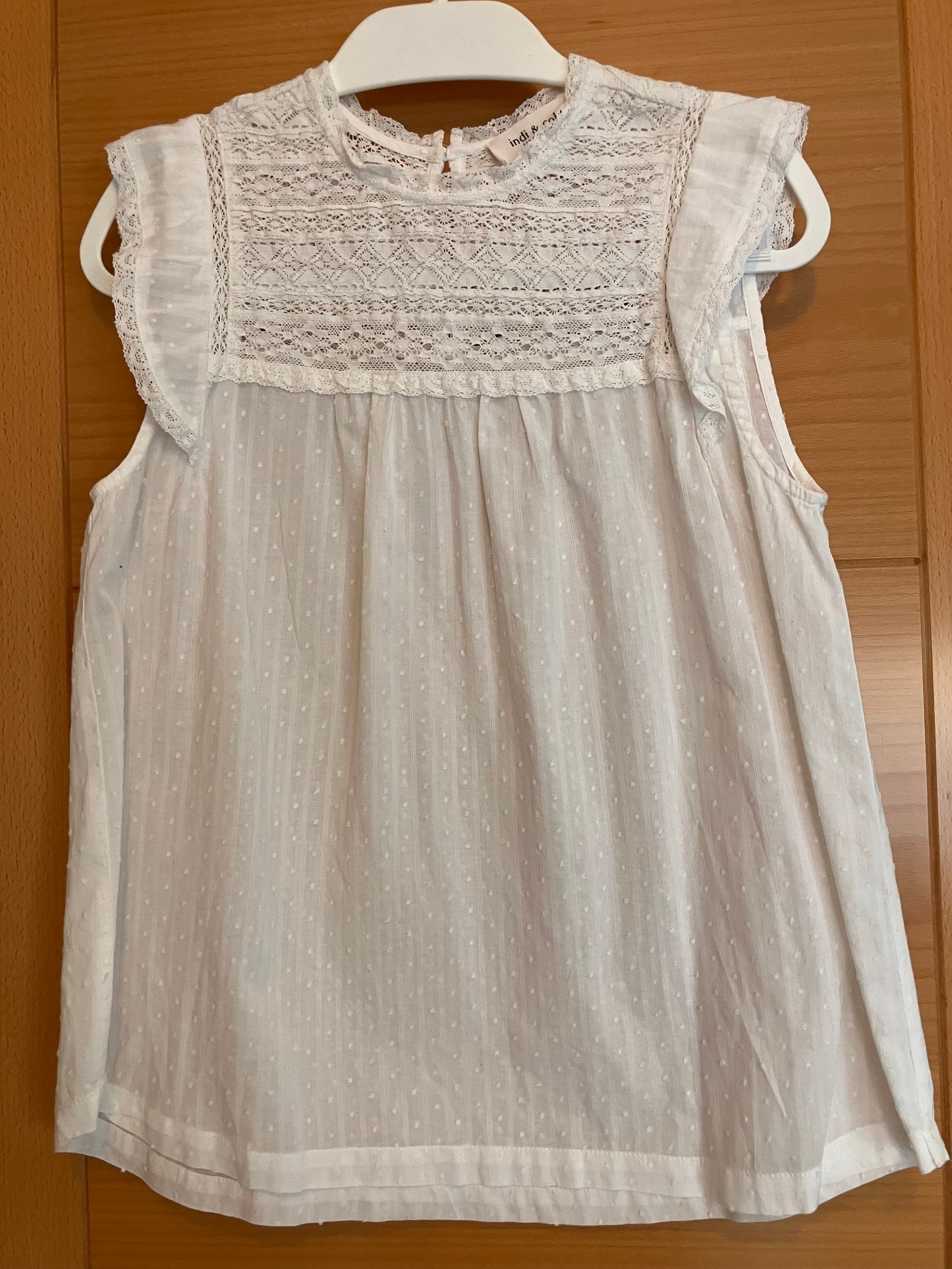 Blouse plumetis broderies romantique