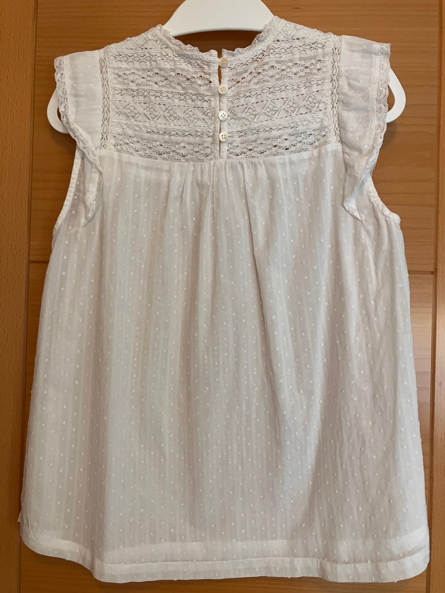 Blouse plumetis broderies romantique