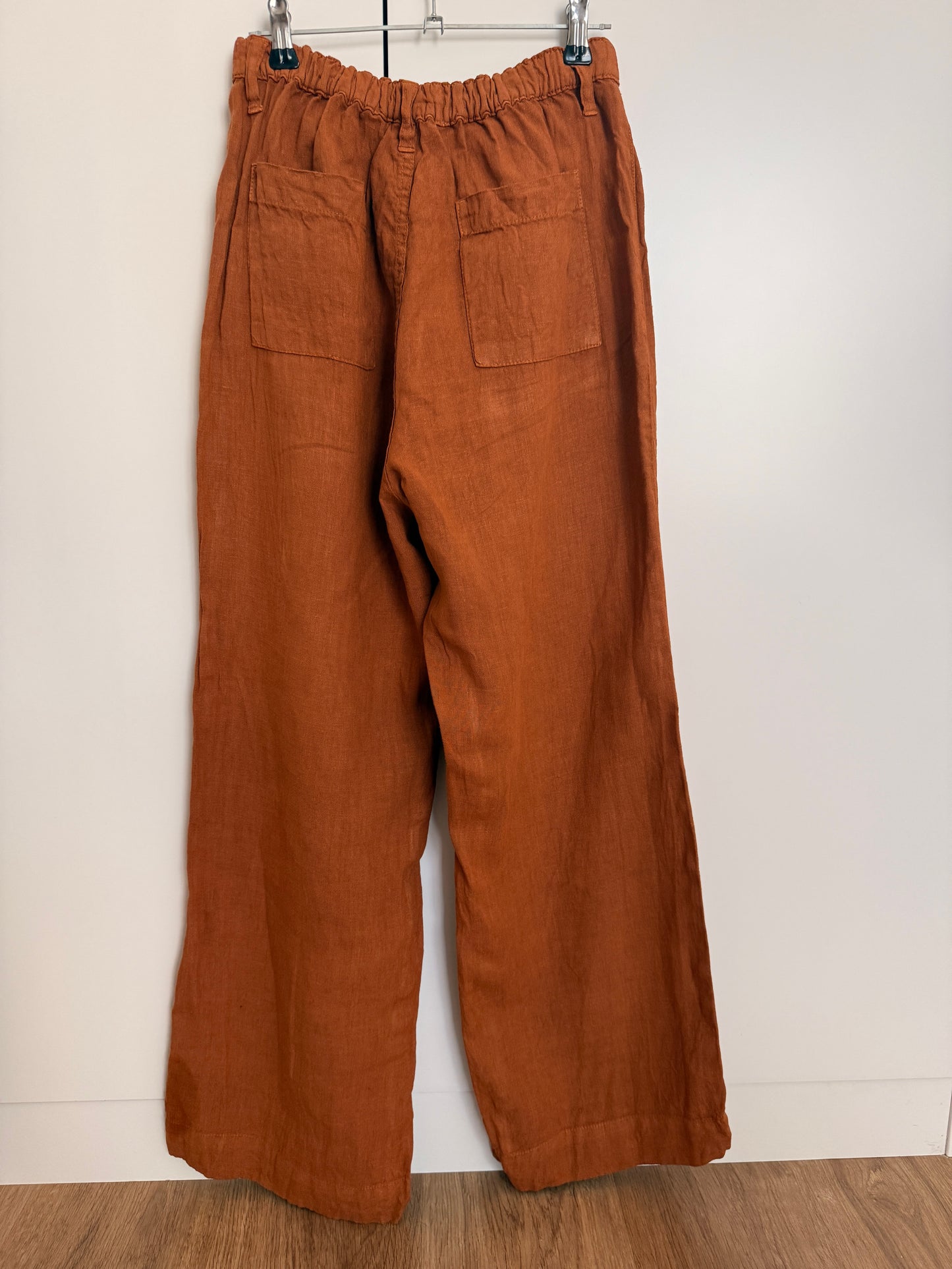 Pantalón lino color óxido