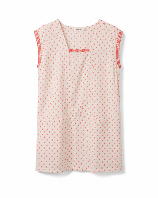 Vestido blanco con detalles bordados