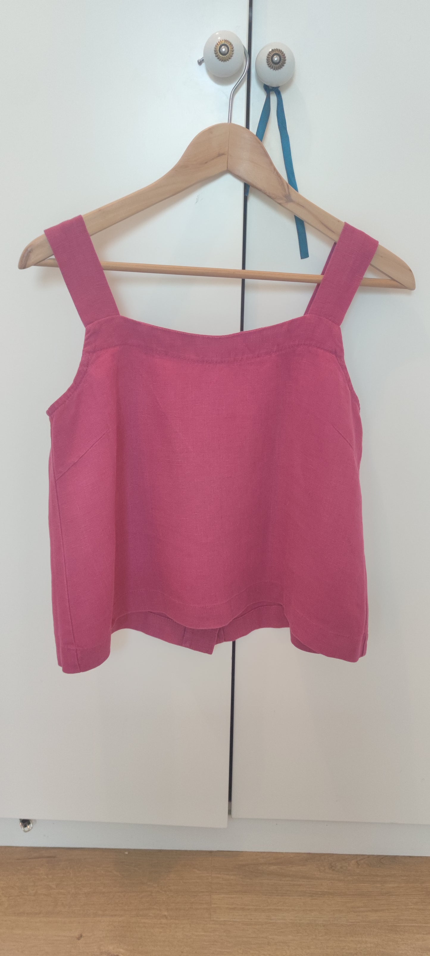 Fuchsia linen top