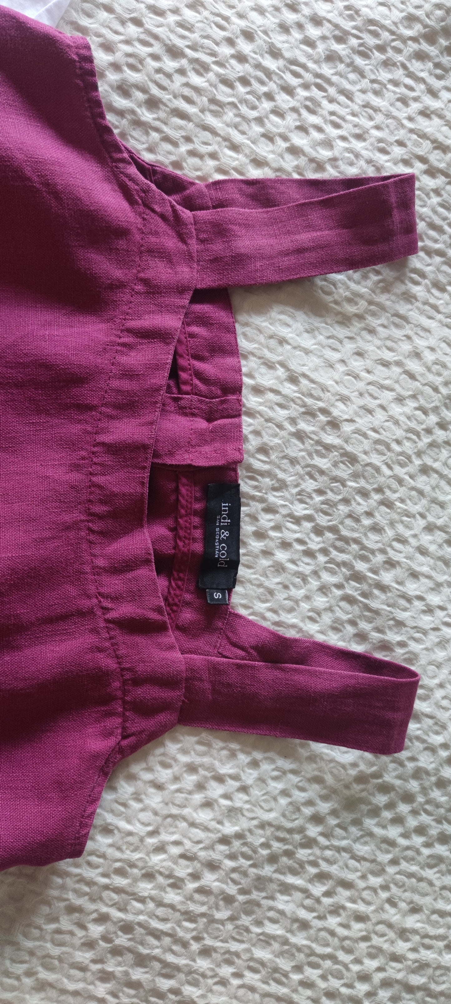 Fuchsia linen top