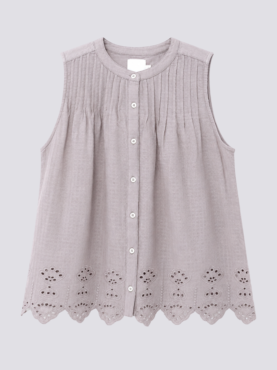 Chemise/t-shirt romantique sans manches brodé