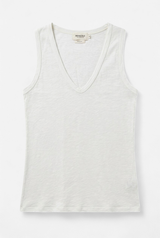 Camiseta tirantes blanco roto