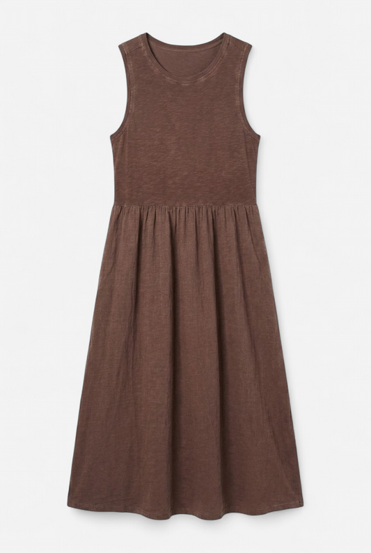 Vestido largo marron