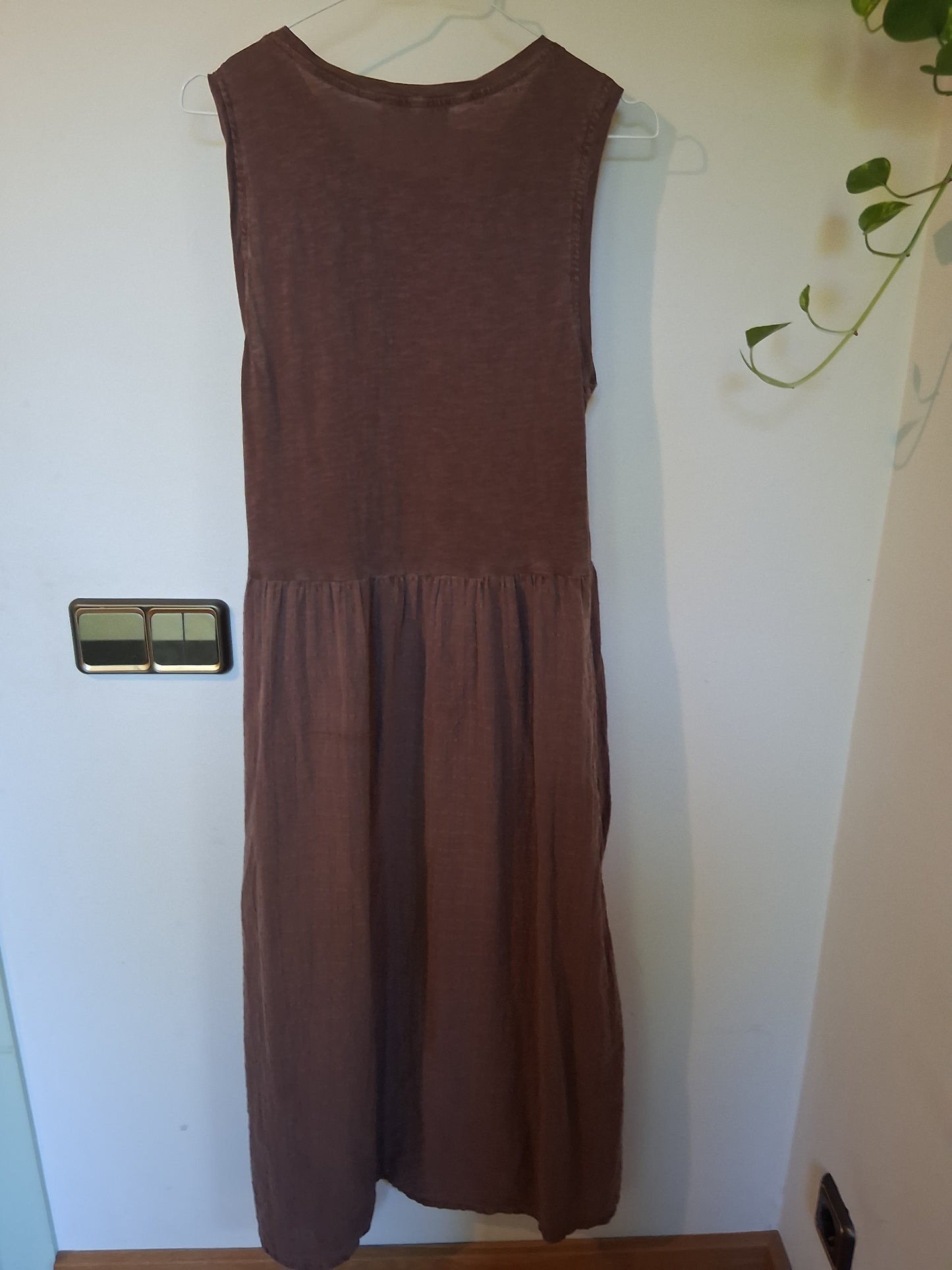 Vestido largo marron