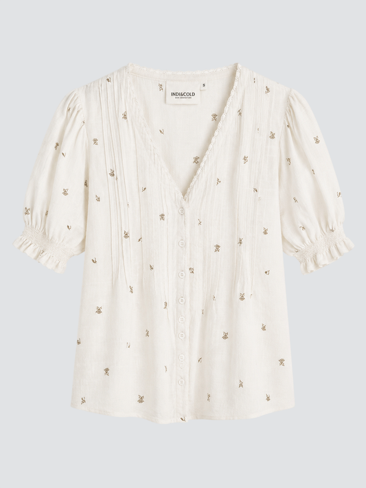 Camisa blanca romantica