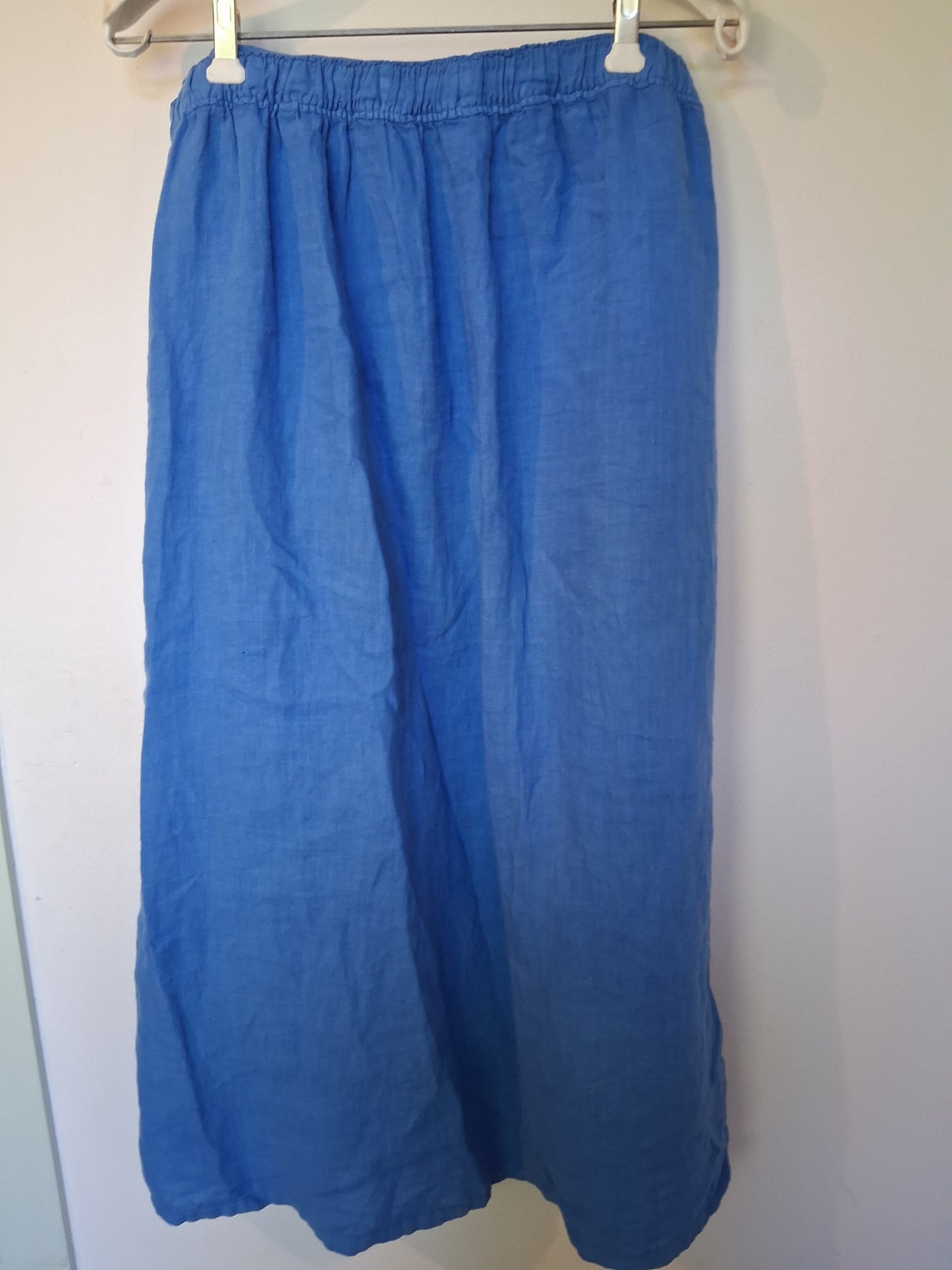 Jupe bleue en lin