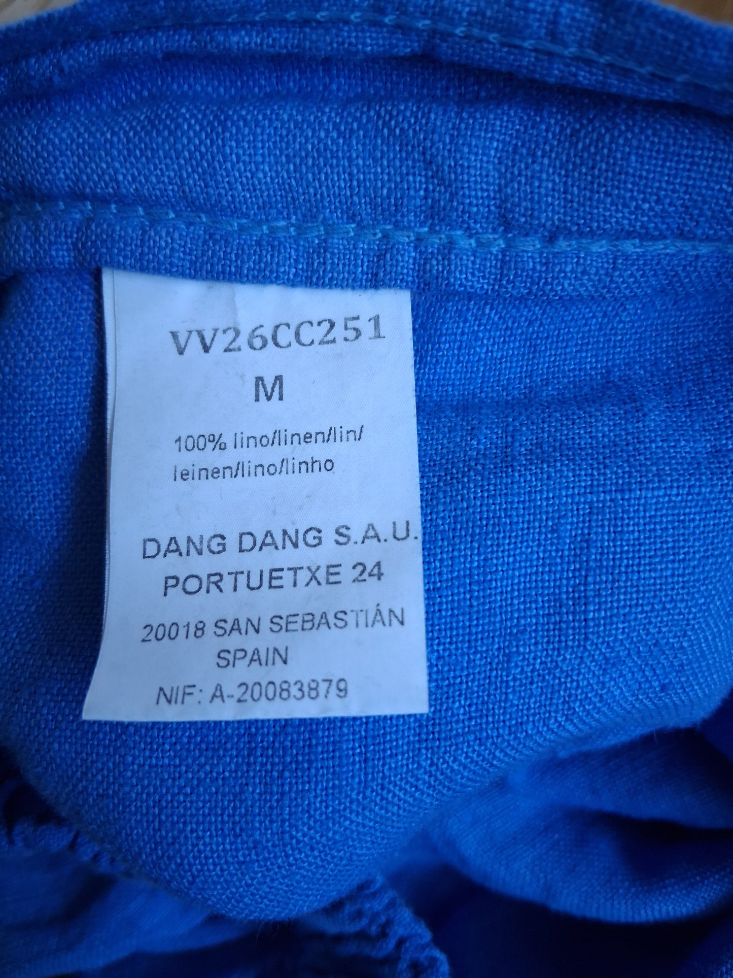 Jupe bleue en lin