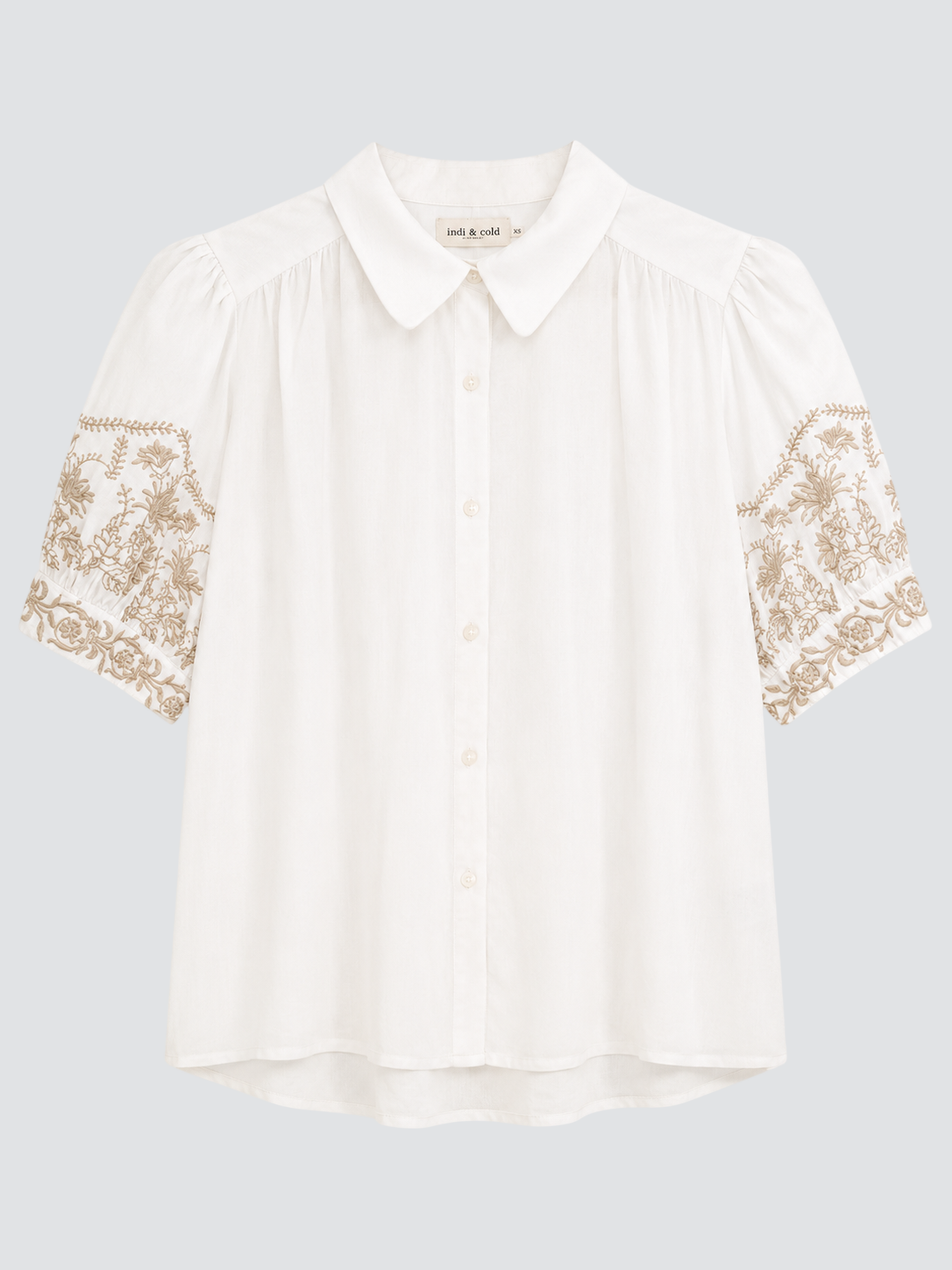Chemise blanche brodée