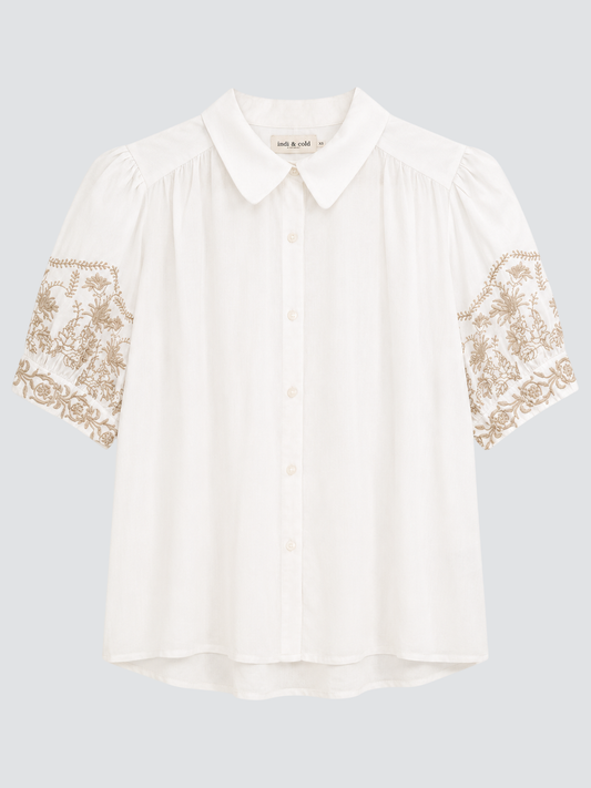 Camisa blanca bordados