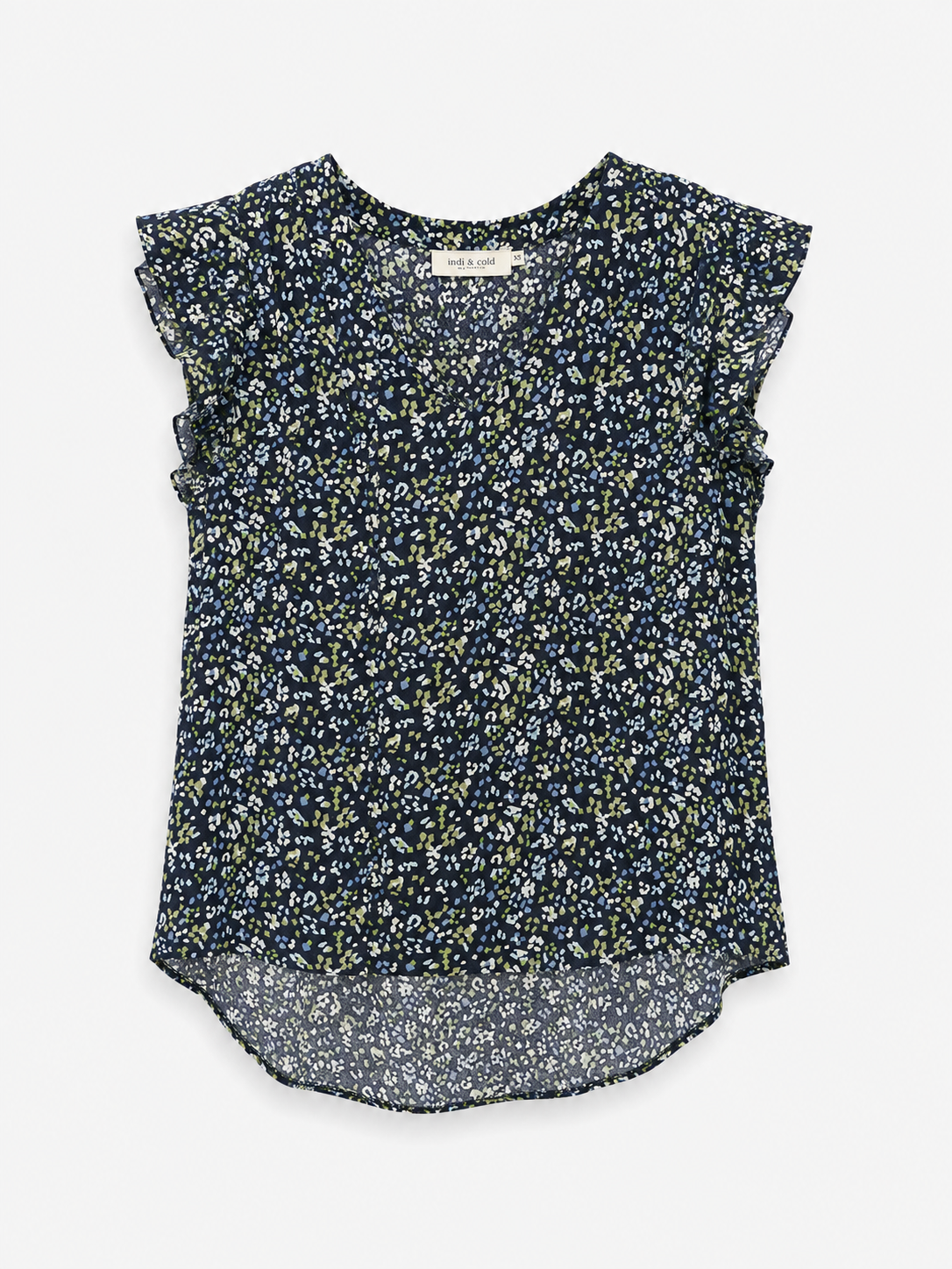 Camisa flores azul