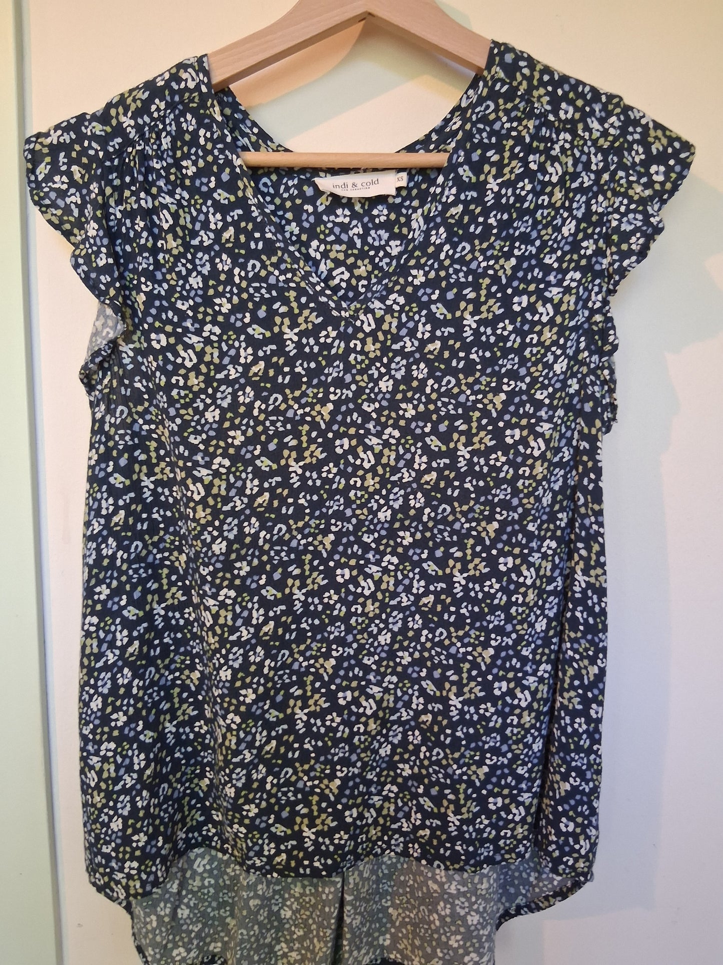 Camisa flores azul